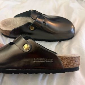 Birkenstock Metallic Black Mules